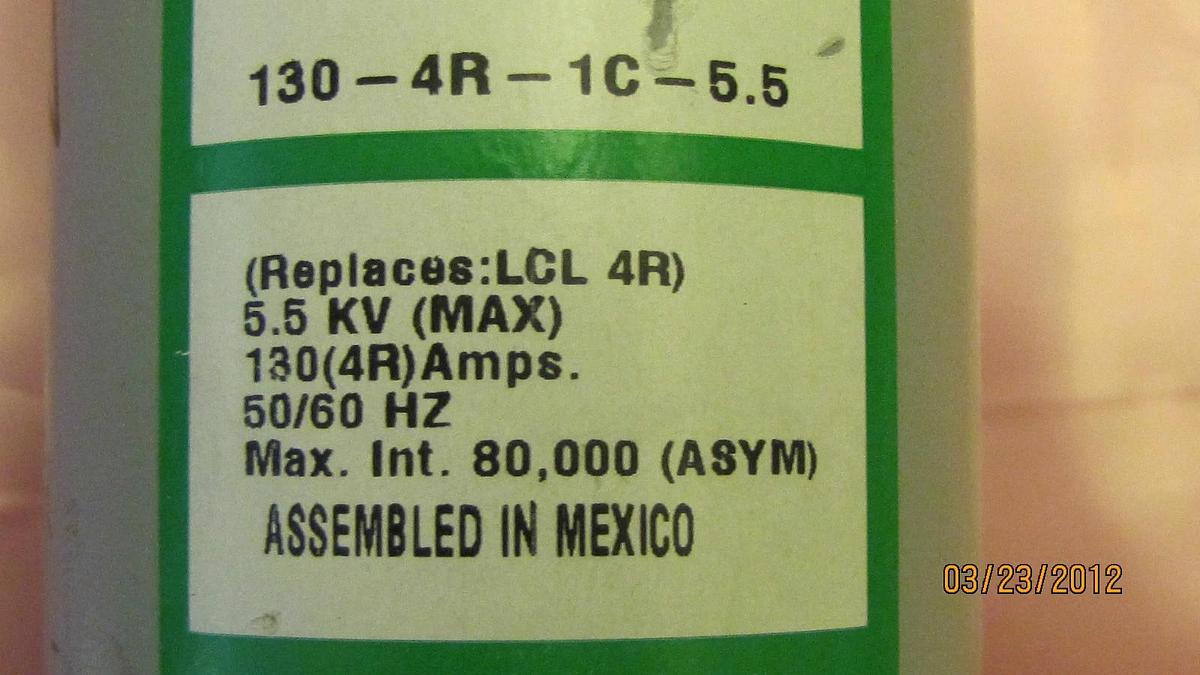 Used LITTELFUSE FUSE R-RATED 130-4R-1C-5.5 130 4R 1C 5.5 1304R1C5.5 130(4R) AMP A
