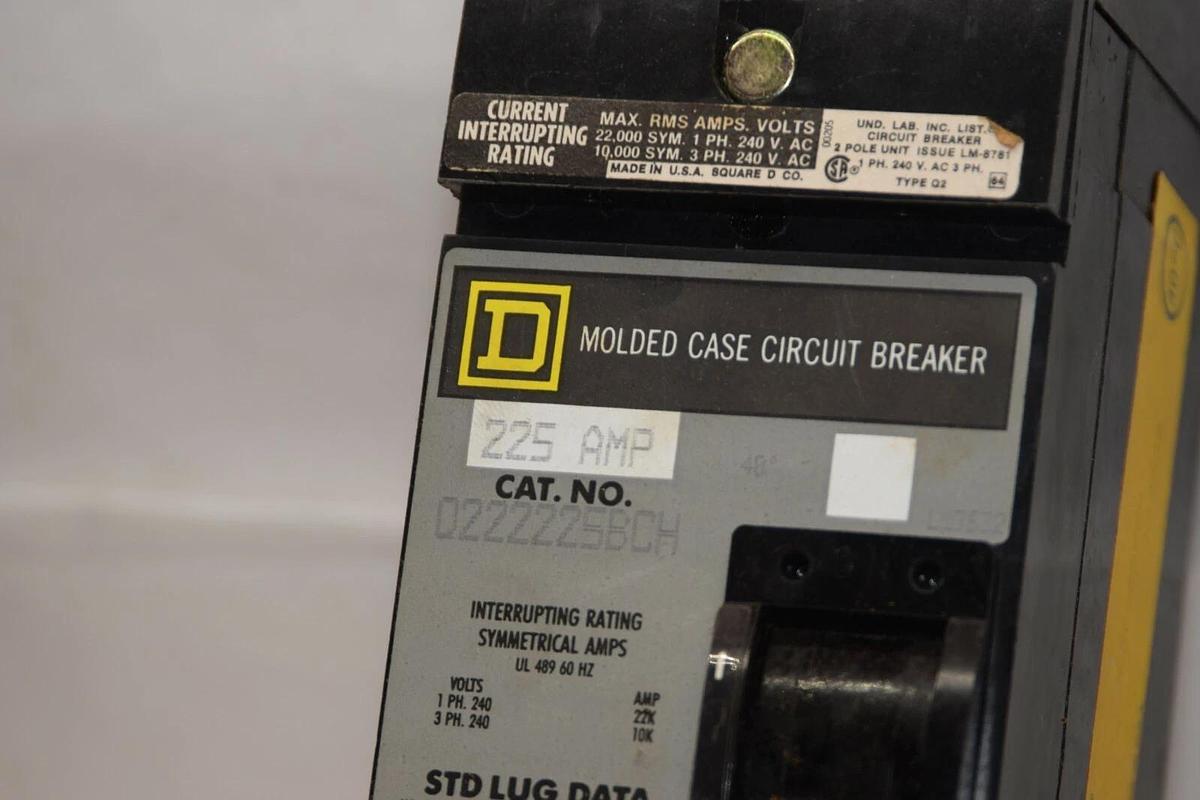 (NEW) SQUARE D Q222225BCH 225A 225 Amp A 2P Molded Case Circuit Breaker *CHIP*