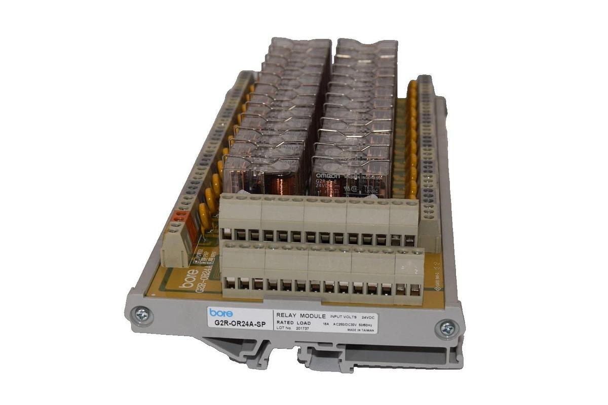 Used BORE G2R-OR24A-SP , G2R-OR24A 24Vdc 16A 24-Channel Relay Module