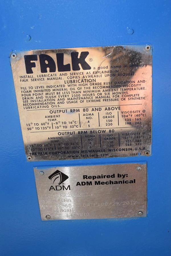 FALK RK2060F3A Gear Drive Speed Reducer Gearbox Triple Reduction 38.46:1 REFURB