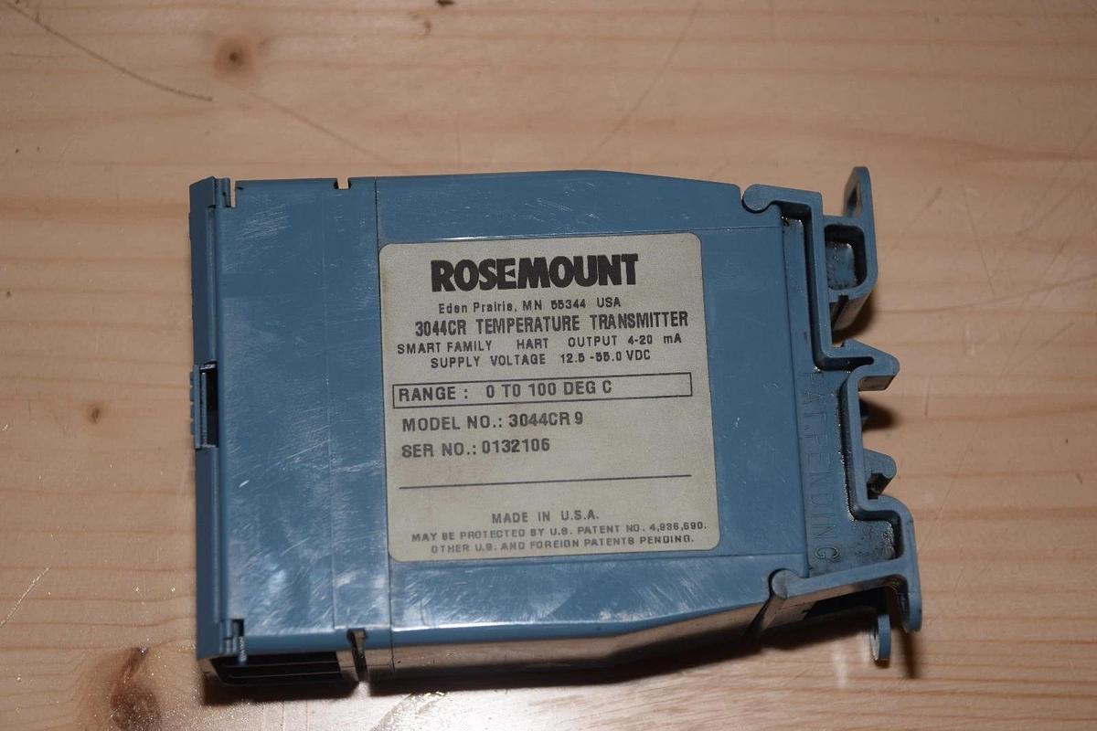 Used ROSEMOUNT 3044CR9 0-100 DEG TEMPERATURE TRANSMITTER
