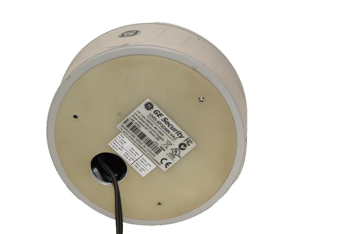 Used GE GENERAL ELECTRIC UVD-XP3DNR-VA2 1/3" 12Vac 24V Rugged Dome Security Camera