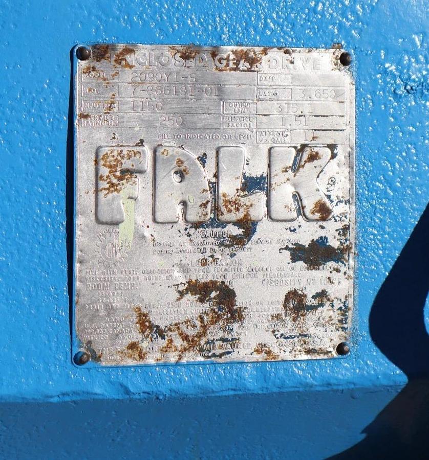 FALK 2090Y1-S Enclosed Gear Drive Speed Reducer Gearbox Ratio 3.65 SF 1.51