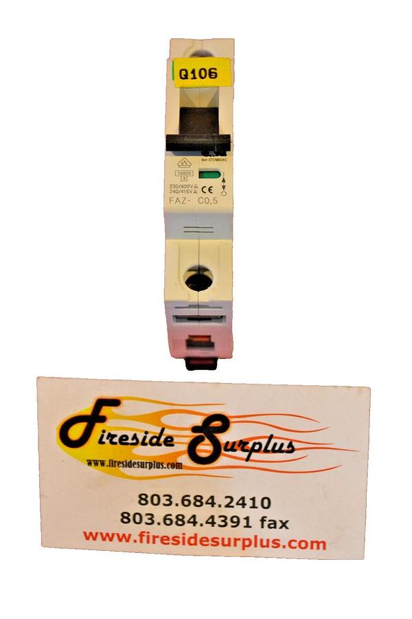 Used KLOCKNER MOELLER CIRCUIT BREAKER FAZ-C0,5 FAZC05 FAZ C0 5 FAZ-C0 5