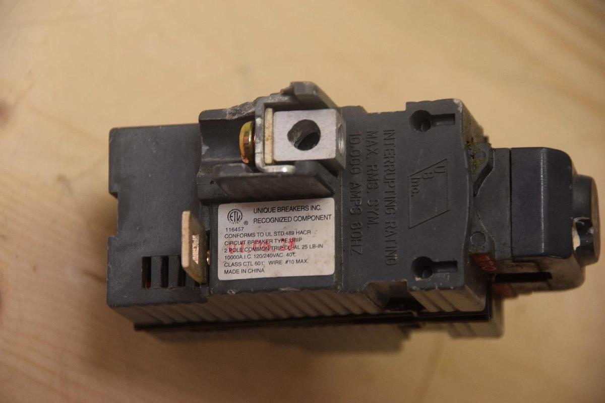 Used Unique breakers, 2 Pole Pushmatic Circuit Breaker  UBIP 30 Amp 30A 30 A