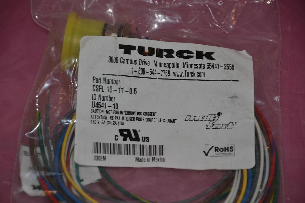 TURCK MULTI BOX CONNECTOR CSFL 19-11-0.5 CSFL19110.5 19 11 0.5 NEW
