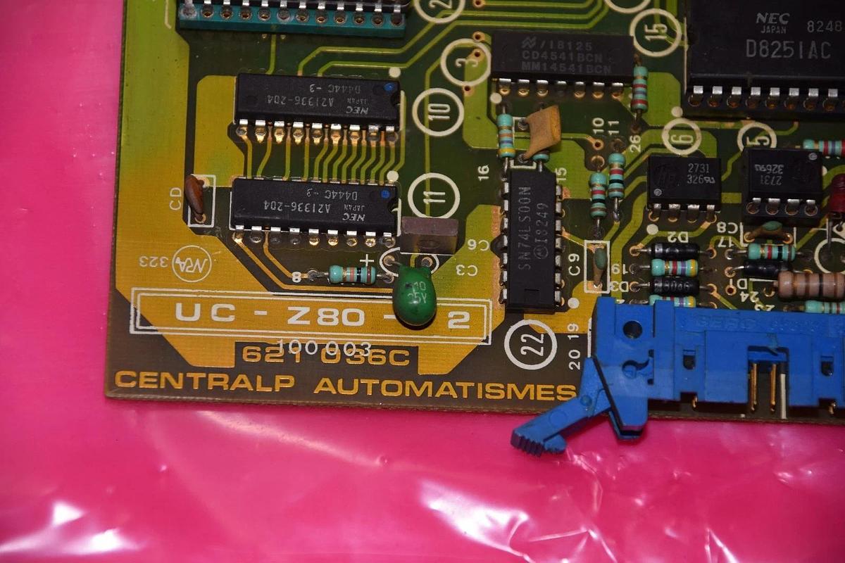Used CENTRALP AUTOMATISMES A621 036 S A 621 036 S A621036S UC-Z80-T2 CIRCUIT BOARD
