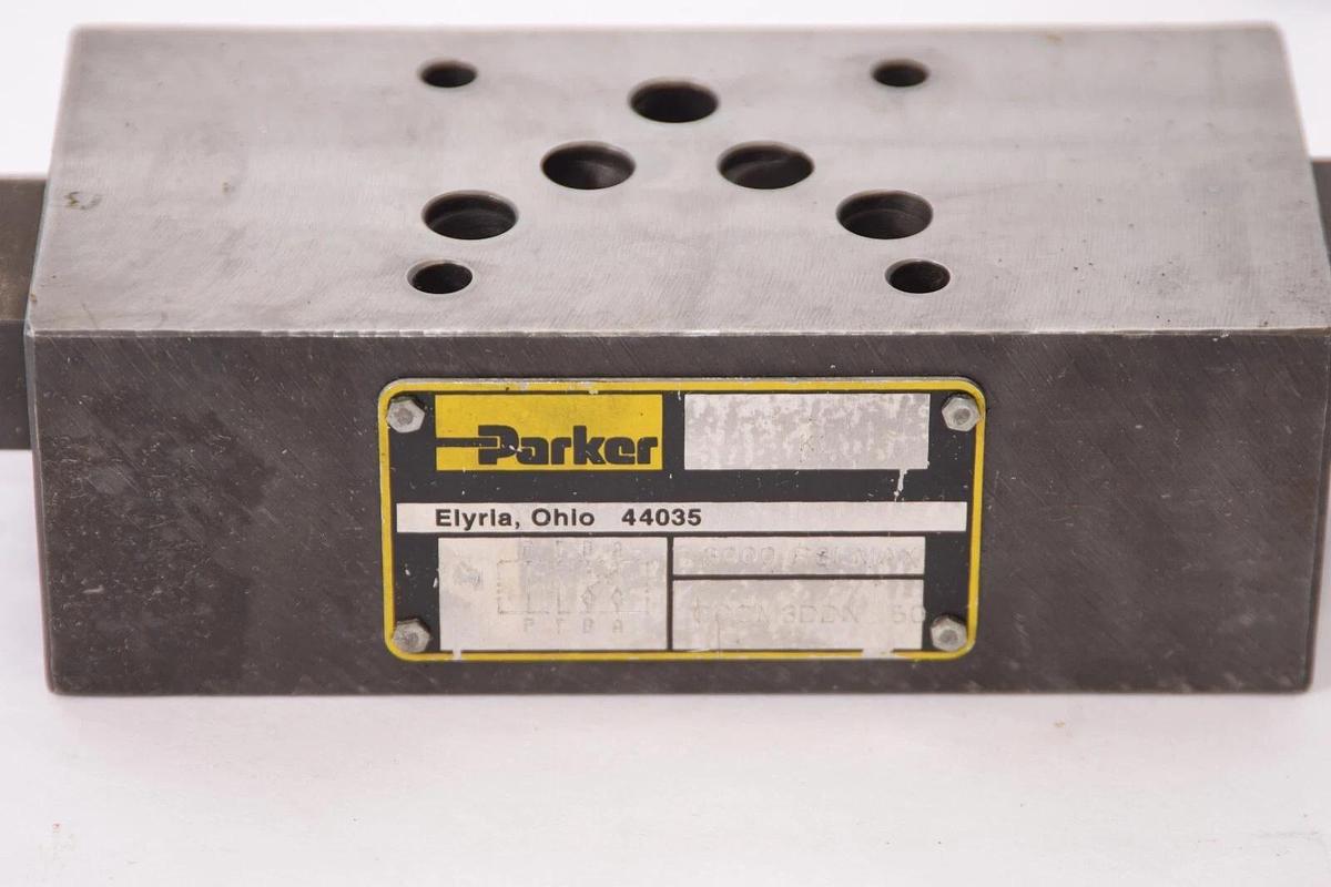 Used PARKER CPOM3DDN50 3000psi Hydraulic Sandwich Check Valve