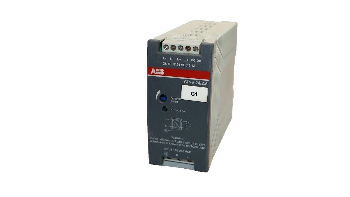 Used ABB  CP-E 24/2.5 , CPE24/2.5 100-240Vac 1500mA Class 2 Power Supply Module
