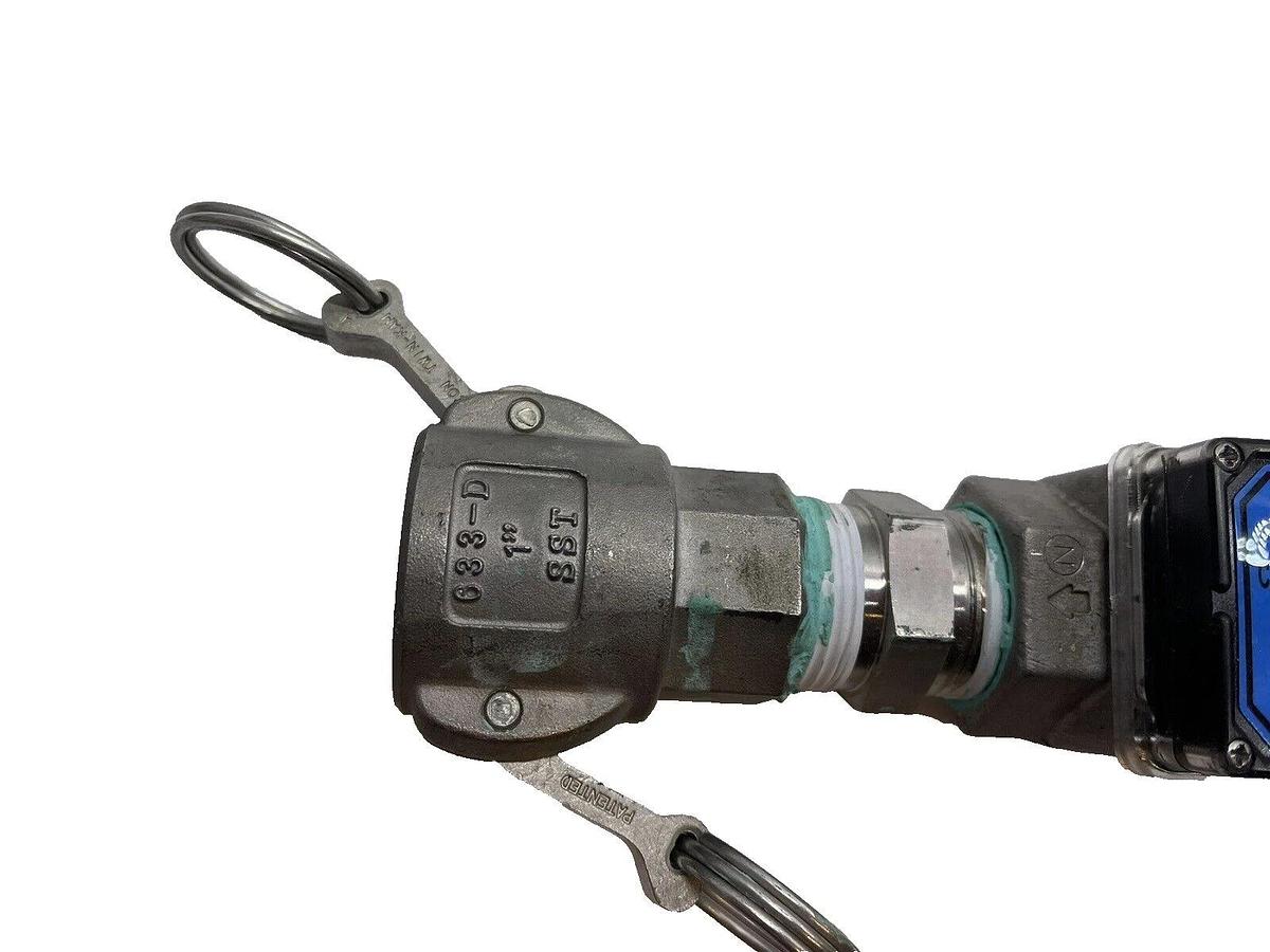 Used GPI S100N-KF-568 1" Stainless Steel Electronic Digital Flow Meter S100NKF568