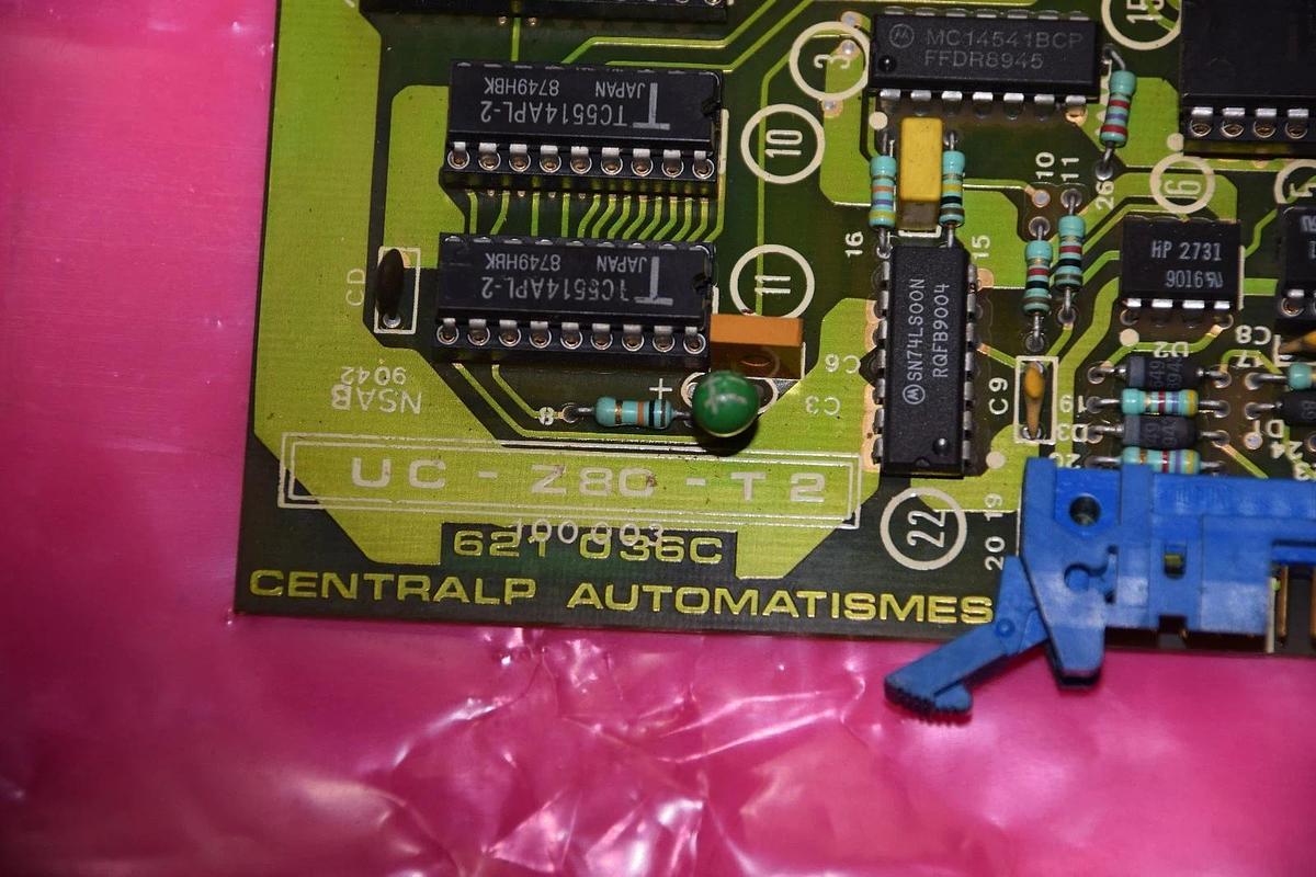 Used CENTRALP AUTOMATISMES A621 036 S A 621 036 S A621036S UC-Z80-T2 CIRCUIT BOARD