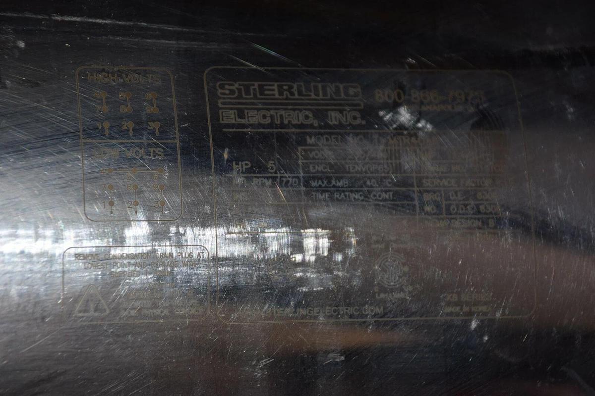 (New) Sterling KB stainless steel motor T-MTR4045 5hp 1770rpm 230/460 3ph 215TCZ