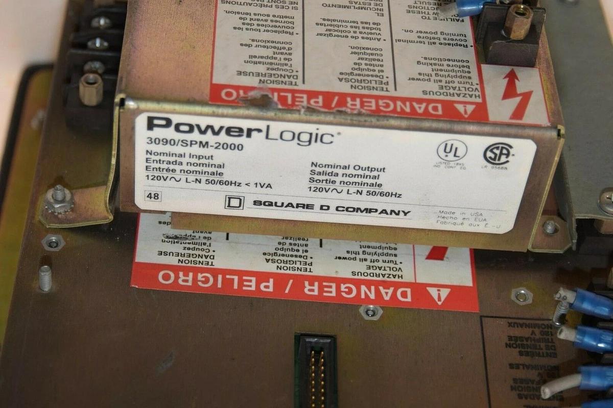 Used SQUARE D Power Logic Monitor 3020/CM-2350 3020 w/ CM-2350 3090/SPM-2000 SRG PROT