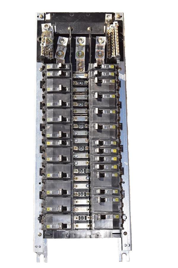 Used Square D 42 Circ 225A Main Lug Panelboard Interior NQOM442L225GSA 3ph 20a & 30a