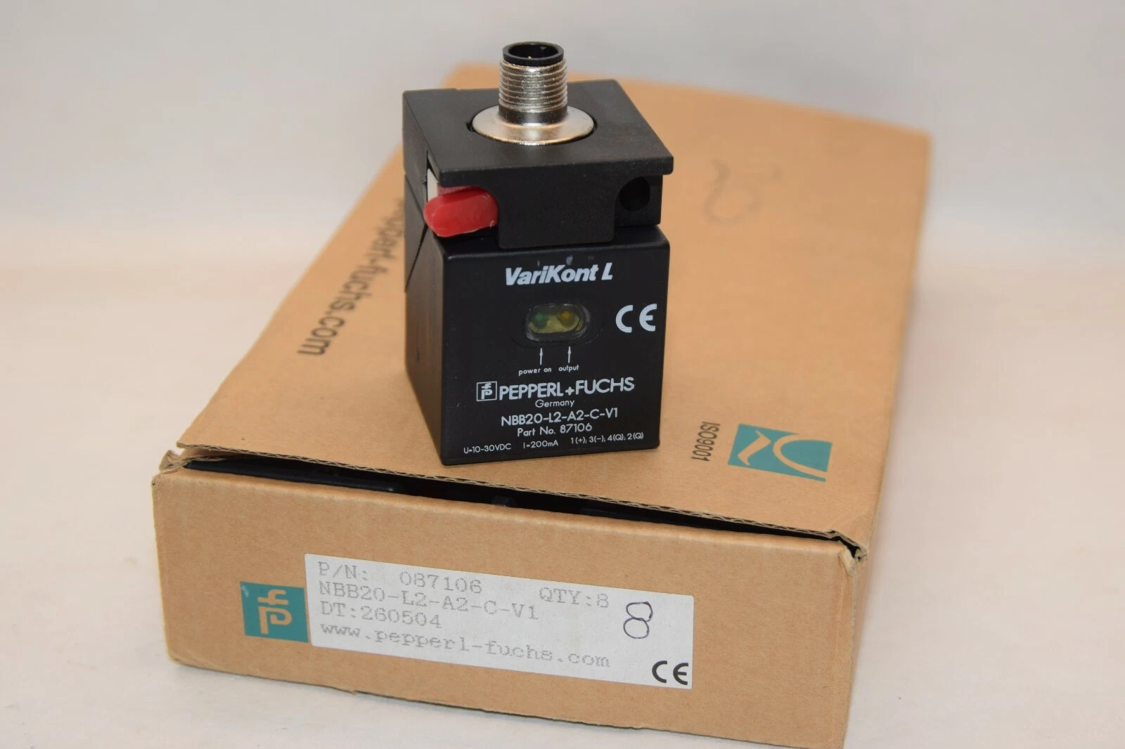 (NEW) Pepperl + Fuchs VariKont L Proximity Sensor NBB20-L2-A2-C-V1 Pt No. 87106