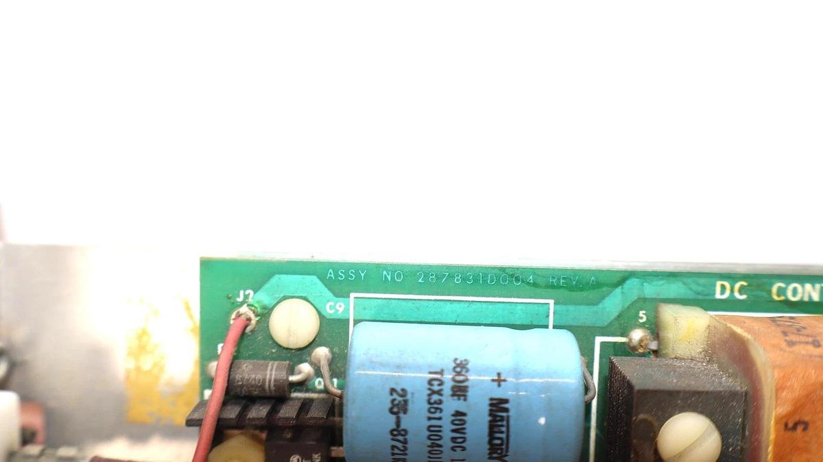 Used Beloit 287831D004 Rev A DC Control Assembly Circuit Board
