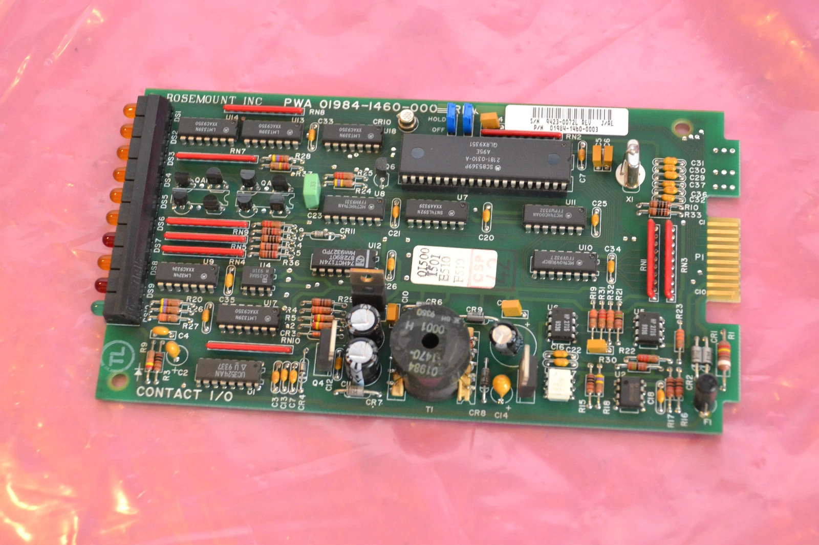 Used FISHER ROSEMOUNT POWER SUPPLY BOARD CARD PWA 01984-1460-0003 REV. J/AE