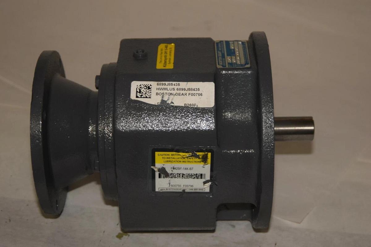 BOSTON GEAR F842BF-14K-B7 F842BF14KB7 Gear Box Speed Reducer Ratio 14.29 NEW