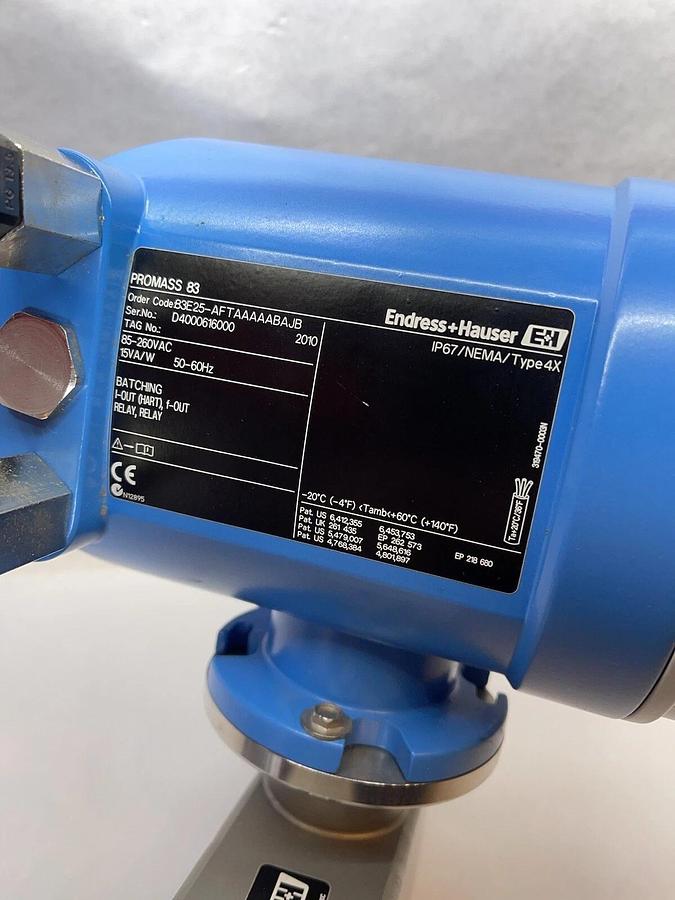 Used ENDRESS+HAUSER 83E25-AFTAAAAABAJB PROMASS E, FLOWMETER, DN25 1" CL.150 Stainless