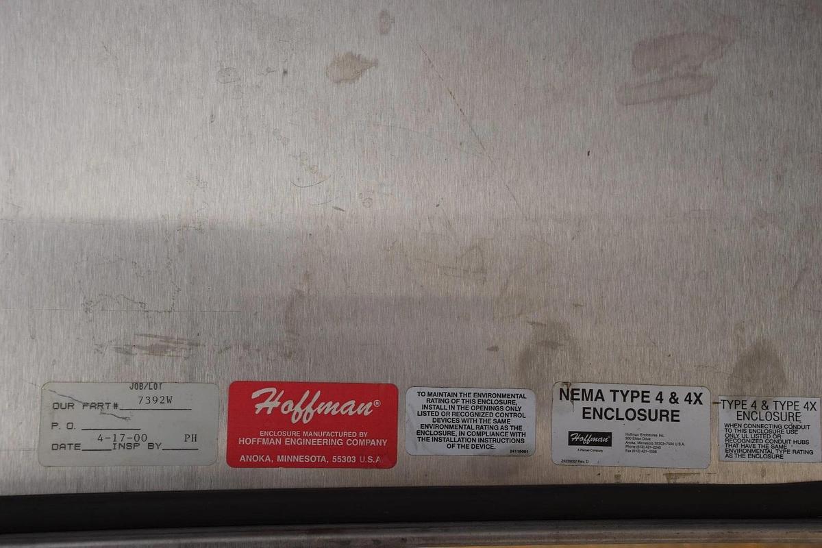 Used Hoffman SS Industrial Control Panel S/S Enclosure 24"x 30"x 20" K-Tron Soder