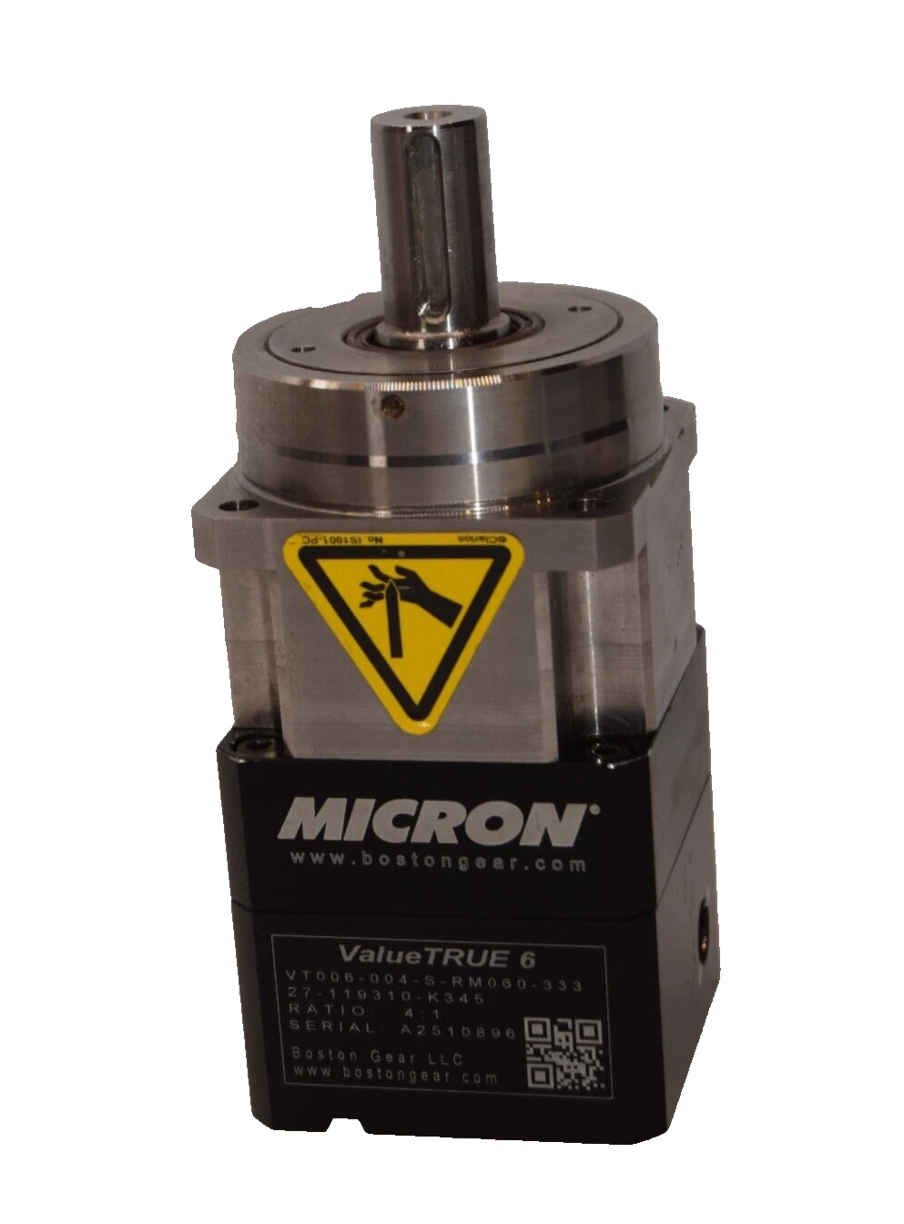 Used Boston Gear MICRON Value True 6 4:1 Gearhead VT006-004-S-RM060-333 27-119310K345