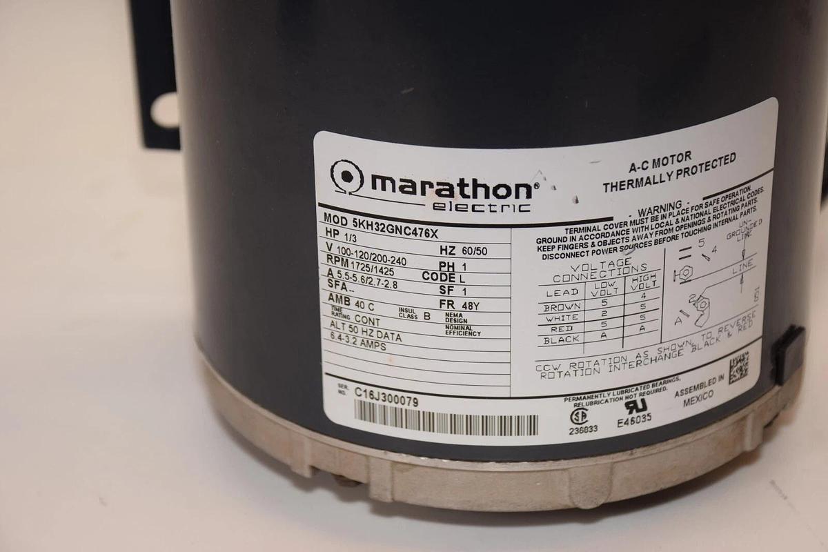 Used FLUID-O-TECH / MARATHON 05WM8 5KH32GNC476X 1ph 1/3Hp Flow Pump & Motor Vane Pump