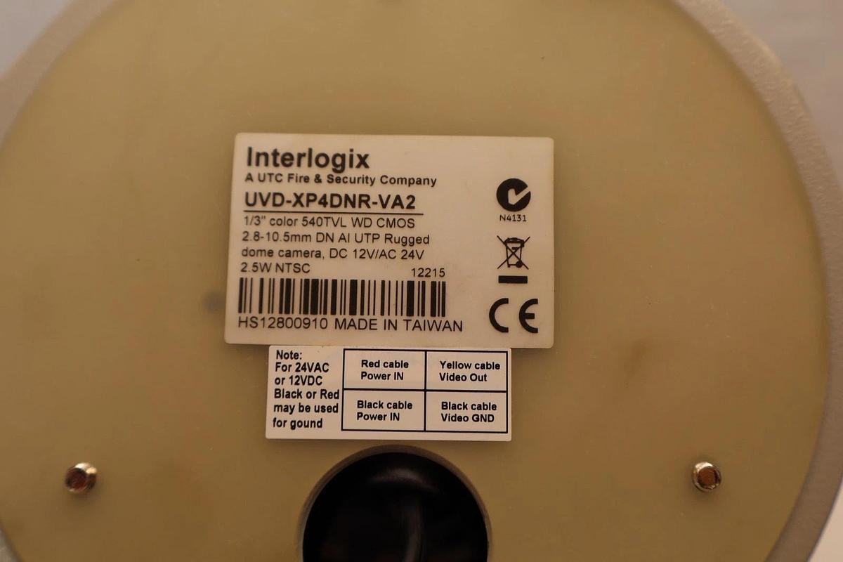 Interlogix Security Camera UVD-XP4DNR-VA2 1/3" 2.8-10.5mm Dome (New)