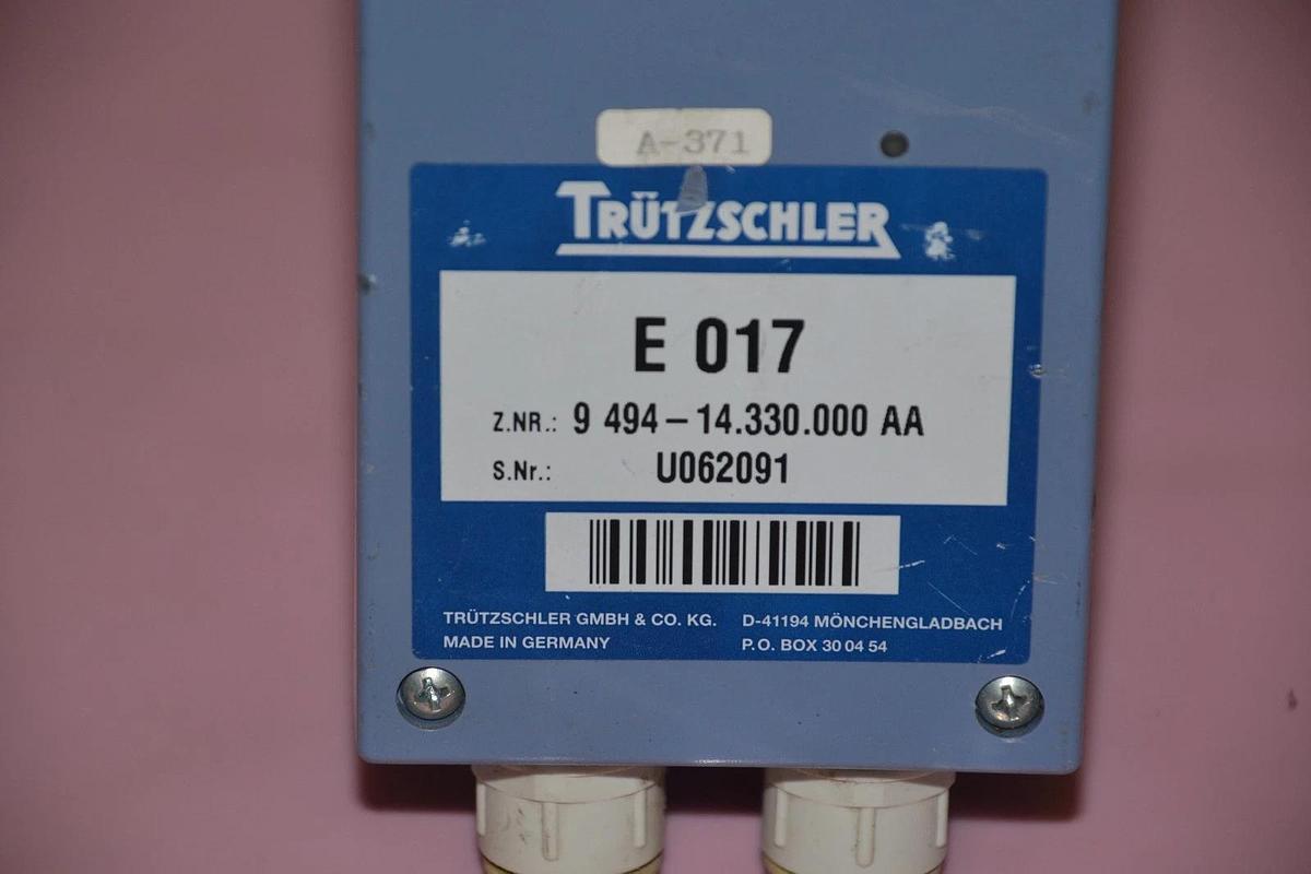 Used TRUTZSCHLER PHOTOELECTRIC EYE E 017 9 494-14.330.000 AA 9494-14.330.000AA