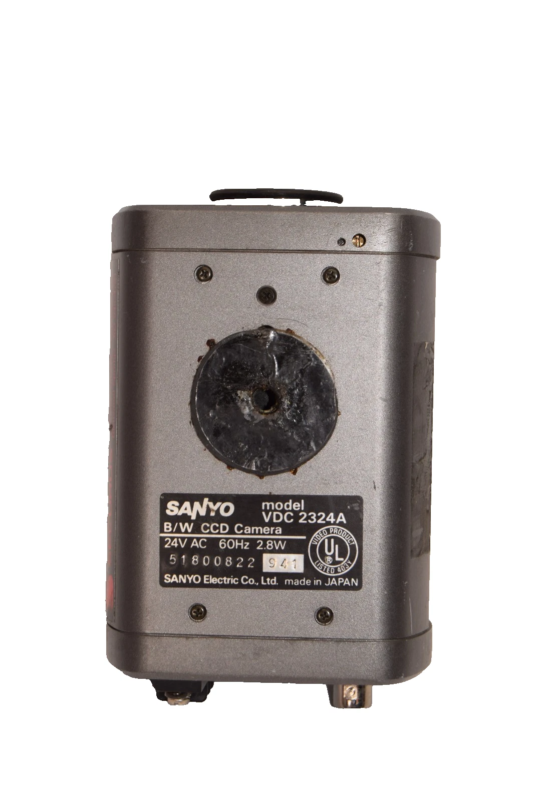 Used Sanyo VDC 2324A 24Vac 60Hz 2.8W B/W CCD Camera