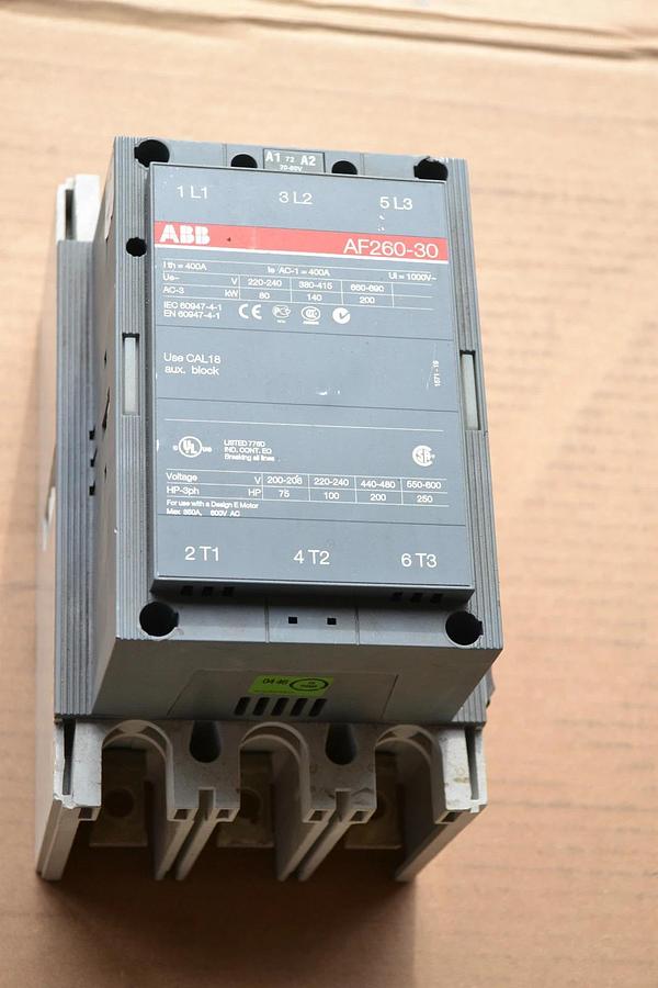 Used ABB CONTACTOR AF260-30 AF26030 AF260 30 20 - 60 VDC COIL 600VAC 3PH 3 Pole 3P