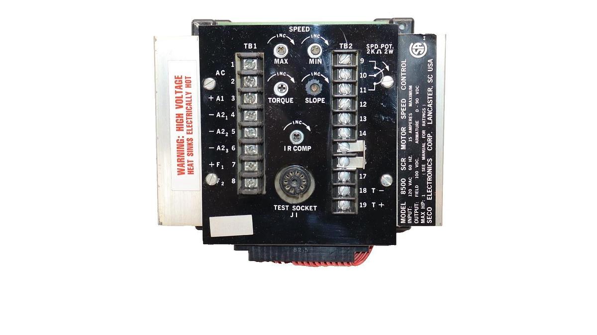 Refurbished Seco Electroncis Corp. 8500 120Vac 60Hz 15Amp SCR Motor Speed Control
