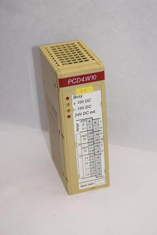Used SAIA PCD4.W100 Version A Analog Input/Output Module