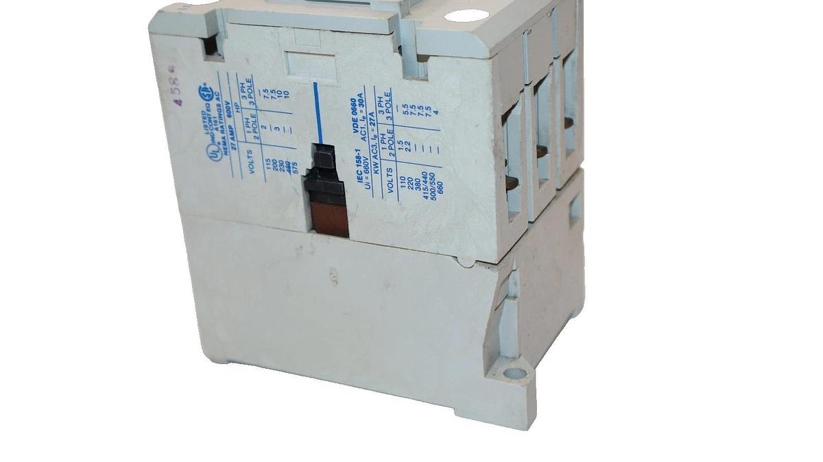 Used Cutler Hammer Motor Starter Ser B1 27A Amp AN16DN0 Size 1 W/ C320KGS1 120V Coil