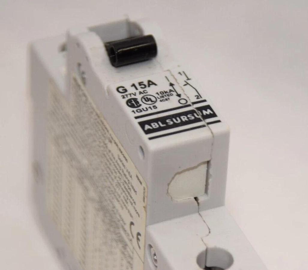 Used ABL SURSUM G 15A 15A 277V AC 1GU15 1 POLE 1p