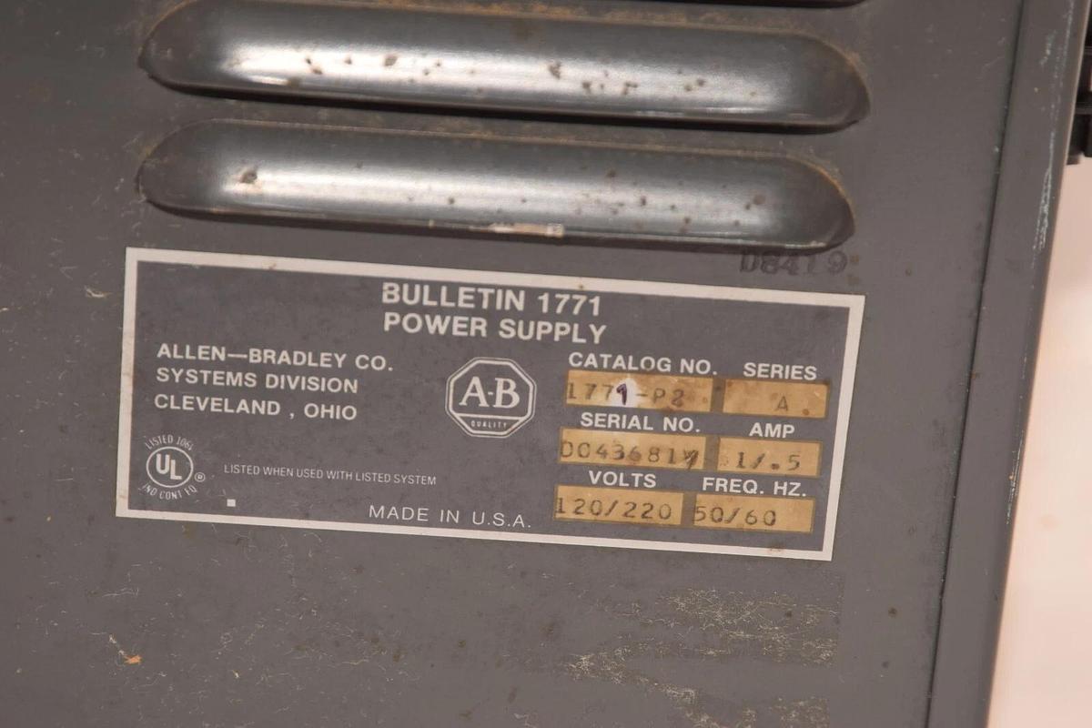 Used ALLEN BRADLEY 1771-P2 1771P2 Series A 75Va Power Supply