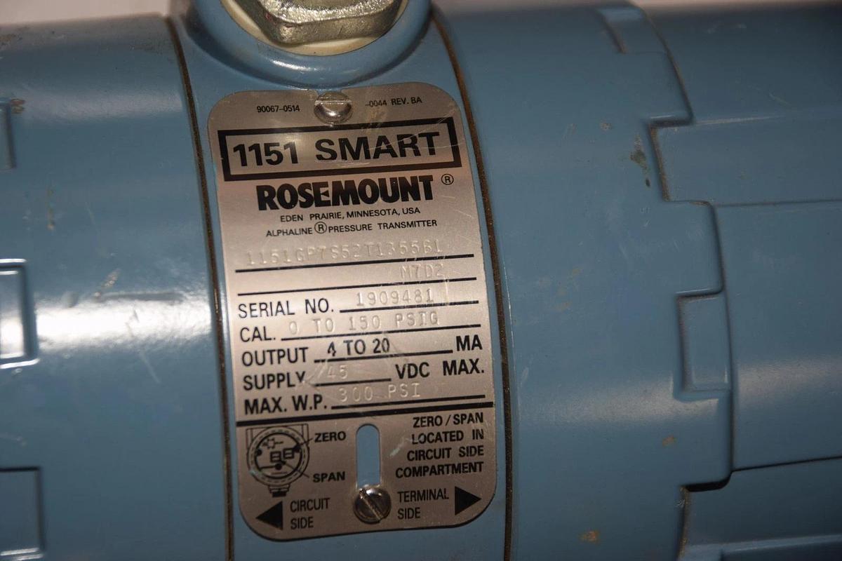 Used ROSEMOUNT FISHER 1151 Smart Transmitter 1151GP7S52T1355B1 01151-0934-0204
