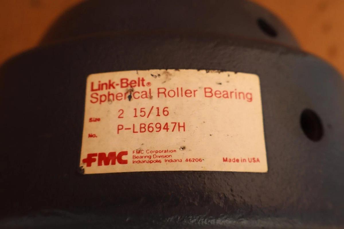 LINK-BELT Pillow Block Spherical Roller Bearing 2-15/16" P-LB6947H 2-Bolt (NOS)