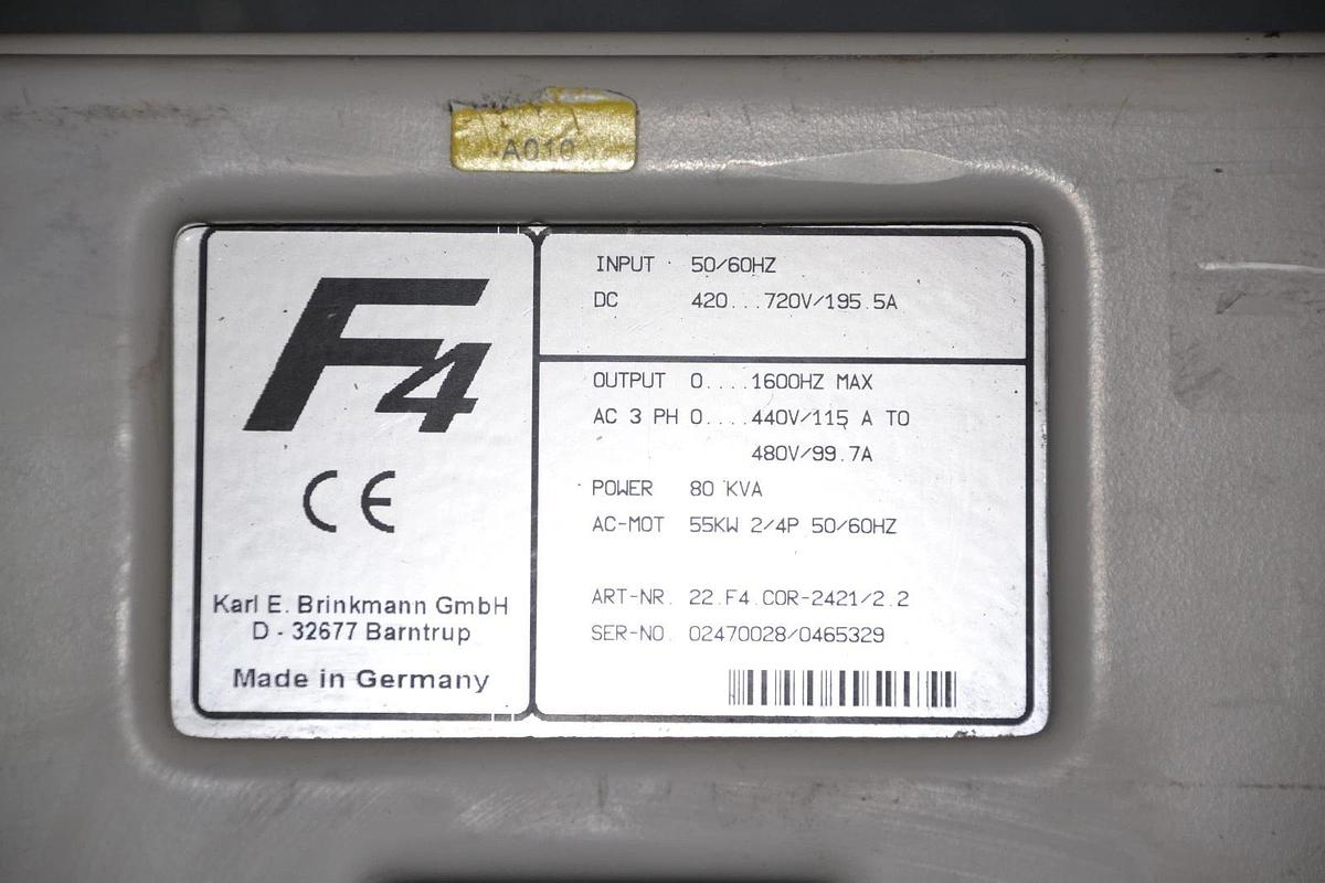 Used KEB Drive 22-F4-COR-2421/2.2 80KVA  22-F4-C0R-2421/2.2  22.F4.COR-2421/2.2