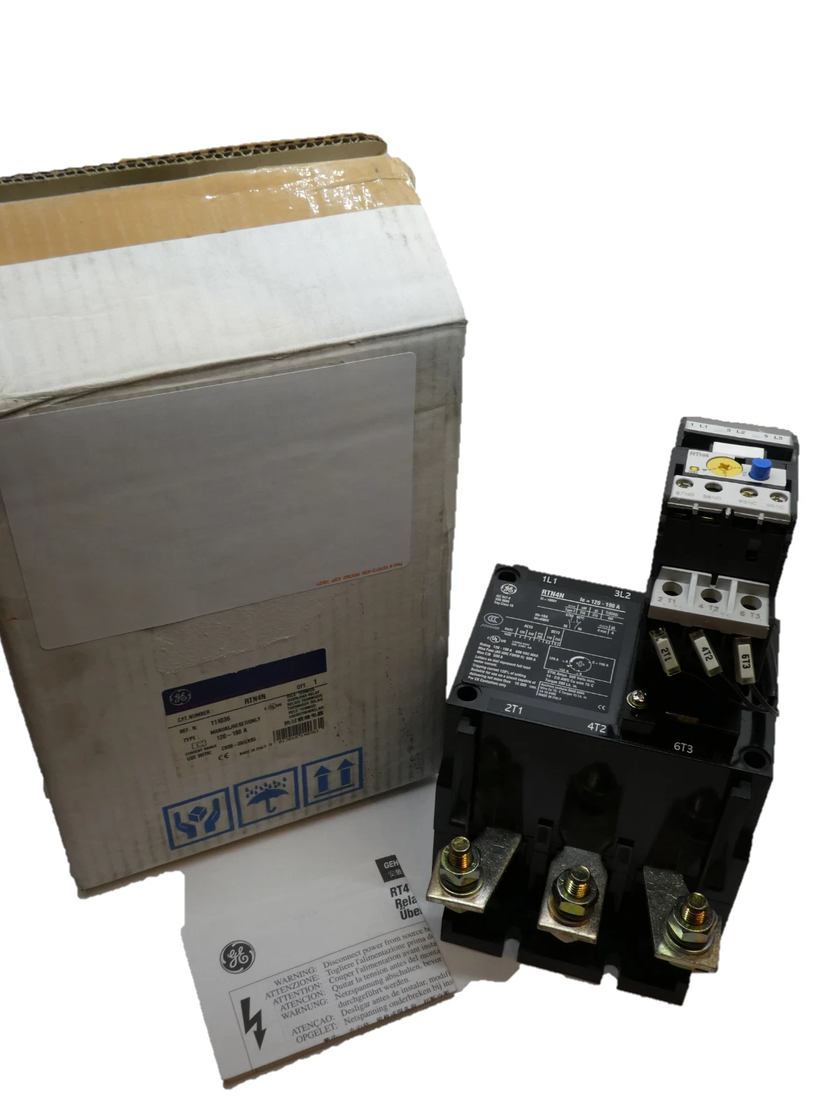 (New) GE General Electric RTN4N 120-190 Amp Overload Relay 114036