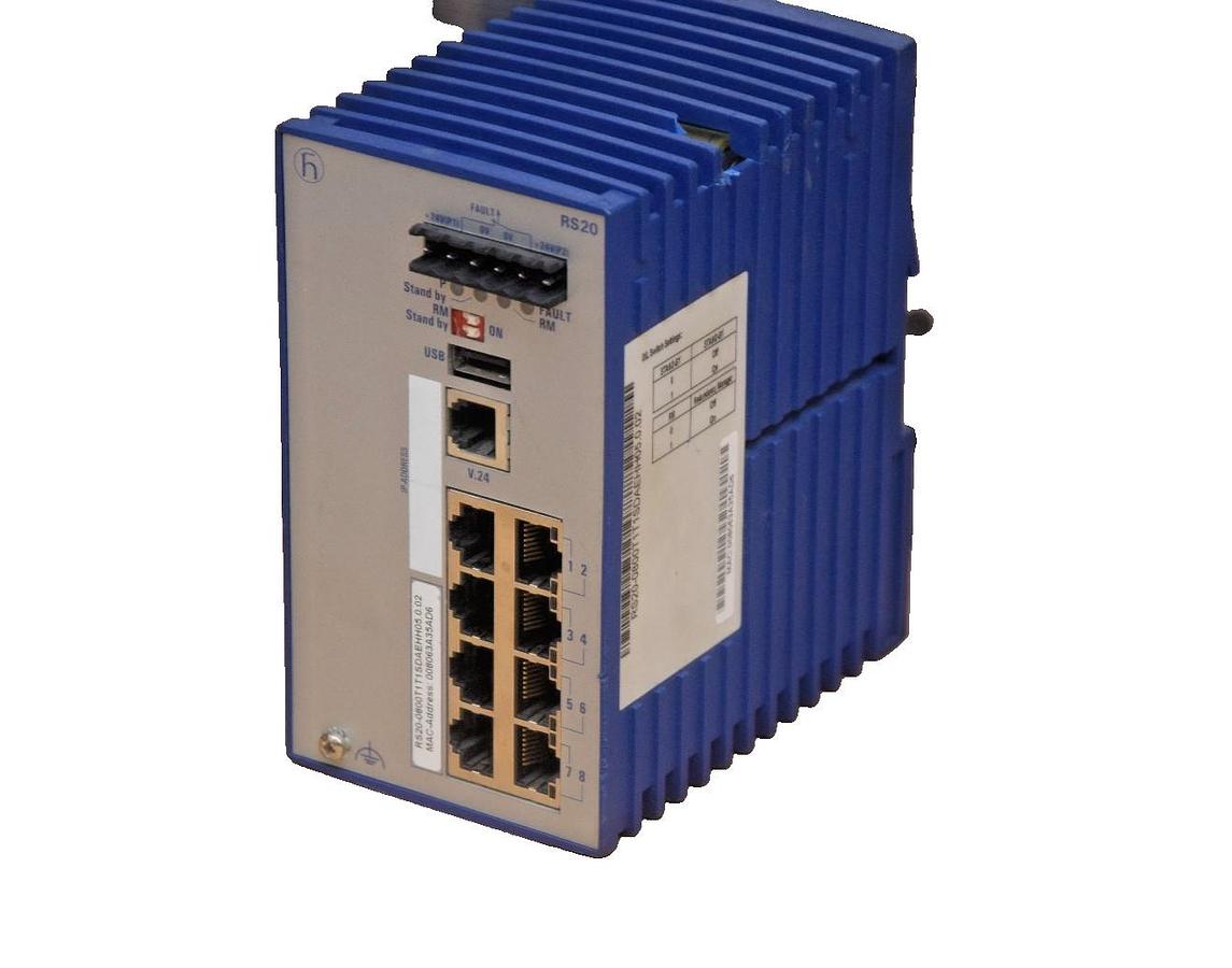 Used HIRSCHMANN Rail Switch Industrial Ethernet RS20 RS20-0800T1T1SDAEHH05.0.02