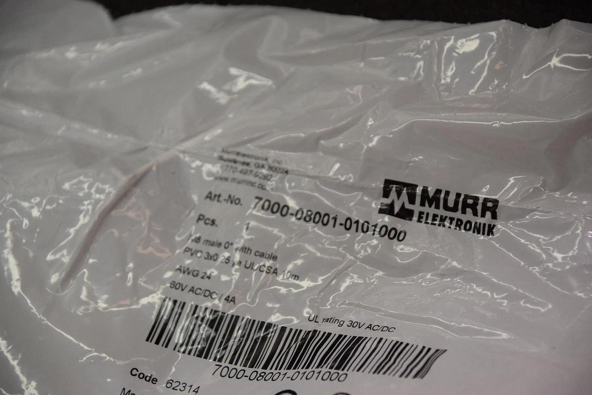 MURR ELEKTRONIK 7000-08001-0101000 7000080010101000 STRAIGHT MALE CONNECTOR NEW