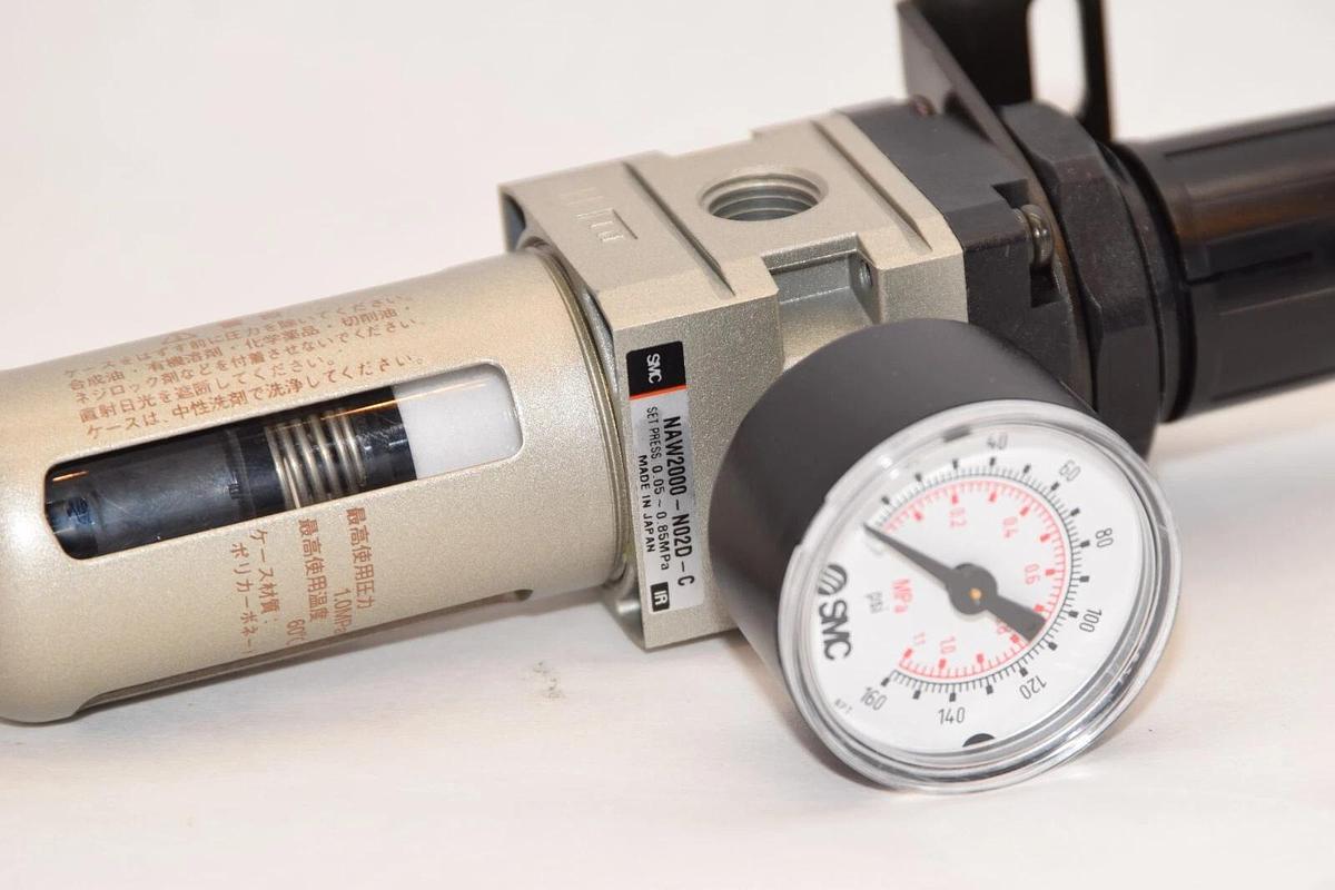 (NEW) SMC NAW2000-N02BDG-C Pneumatic Filter Regulator