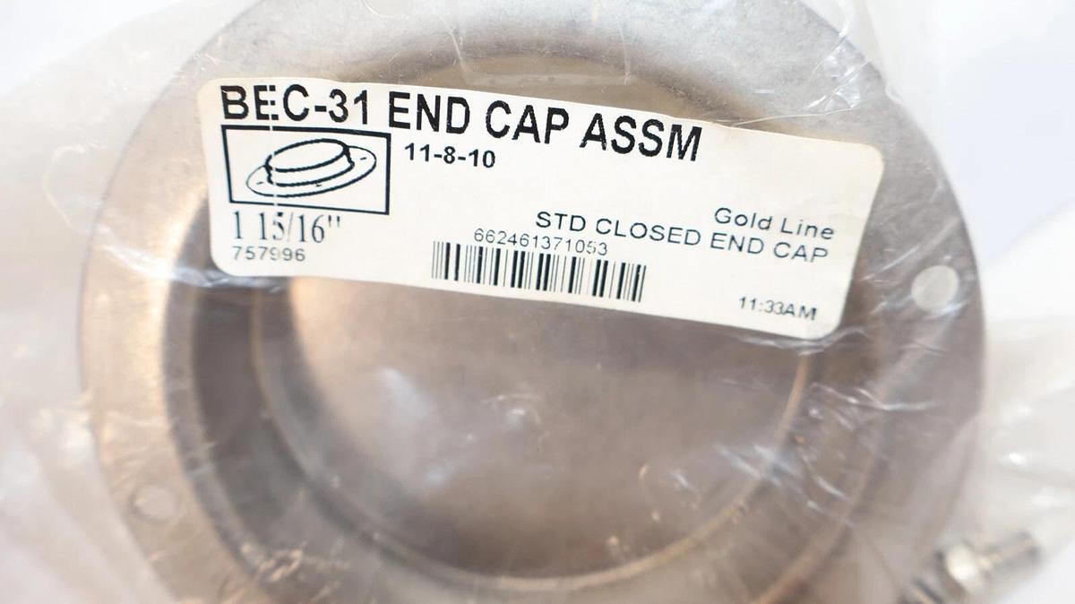 NEW GOLD LINE / SEALMASTER BEC-31 , BEC31 1-15/16" STD Closed End Cap, Stainless