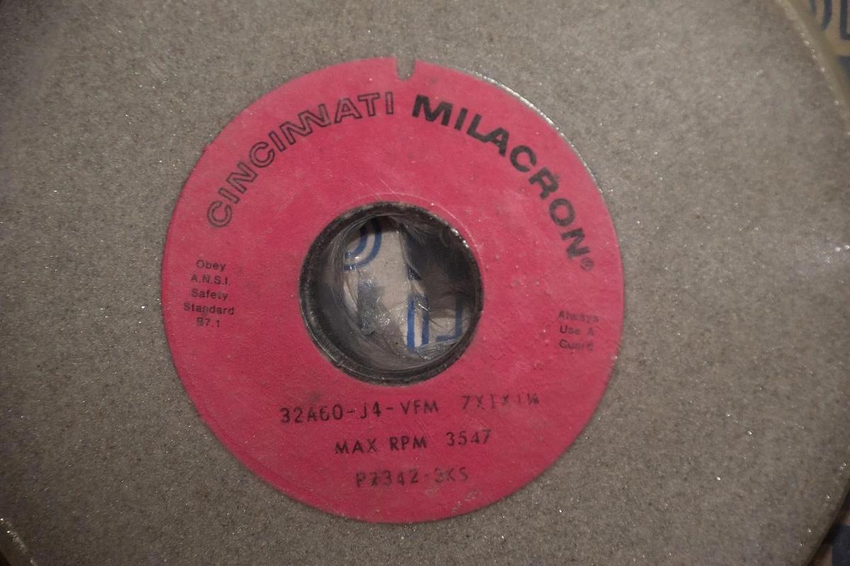 Cincinnati Milacron 32A60-J4-VFM, P2342 Grinding Wheel  7 x 1 x 1-1/4 NOS