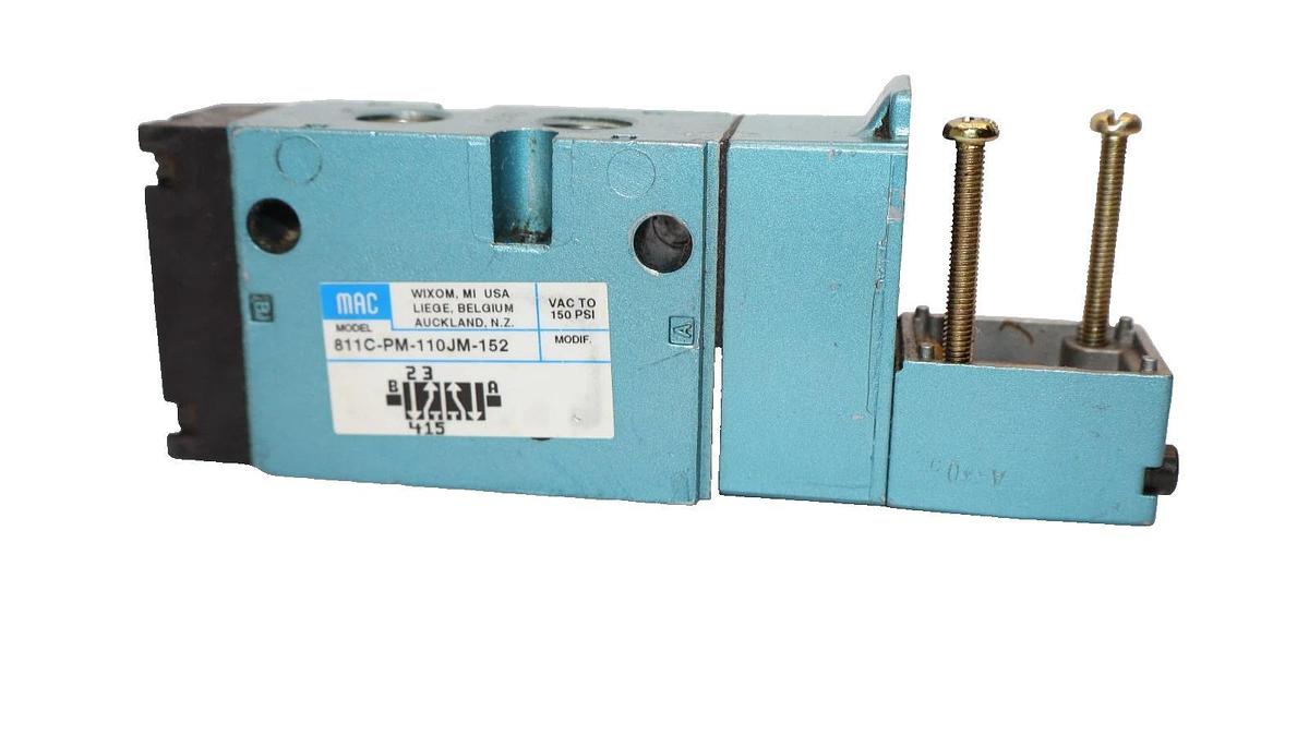 Used Mac Solenoid Valve 811C-PM-110JM-152 150psi 811CPM110JM152