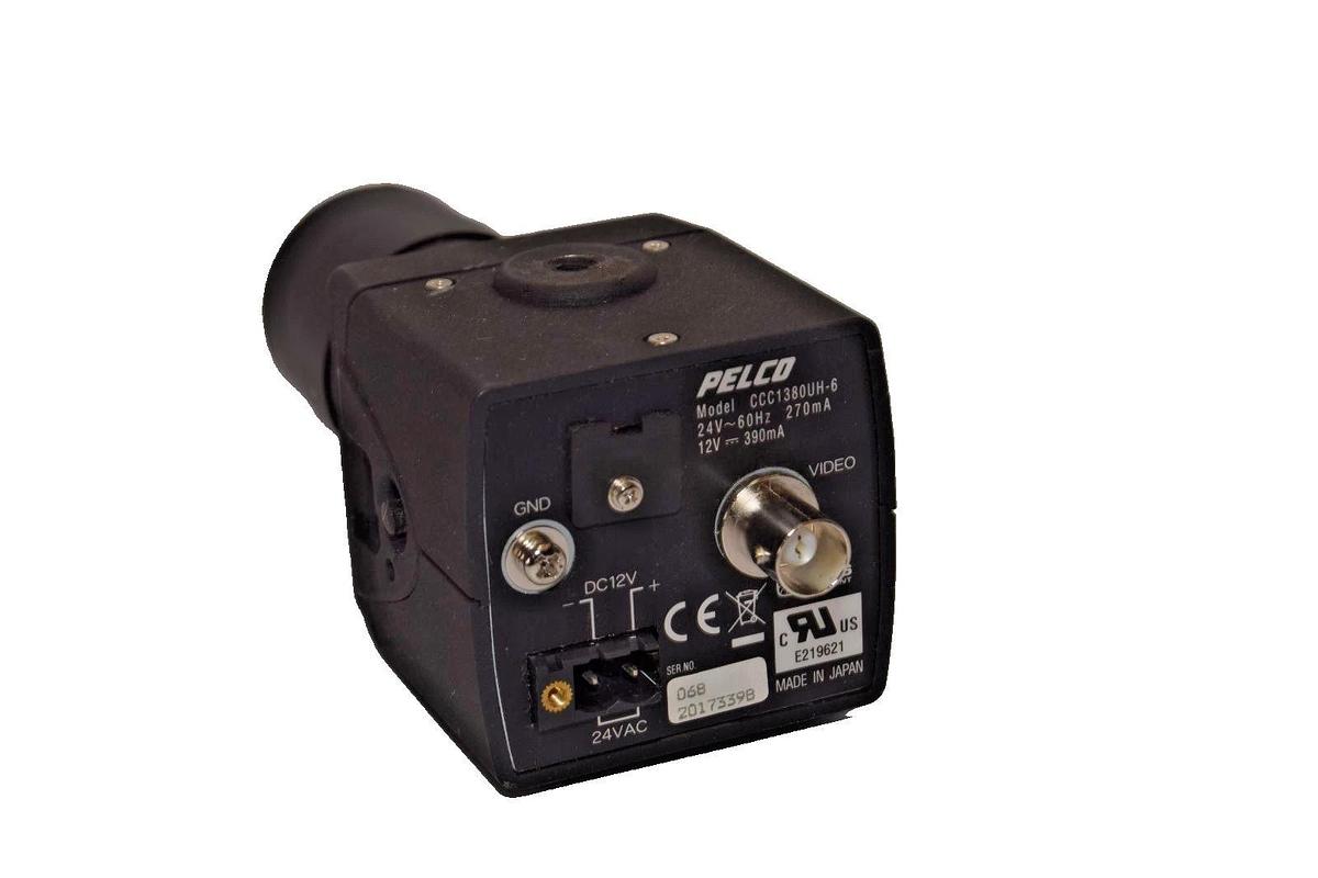 Used Pelco CCC1380UH-6 24-60Hz 270mA Secuiry Camera with Ultrak 3.5-8.0mm CCTV Lens