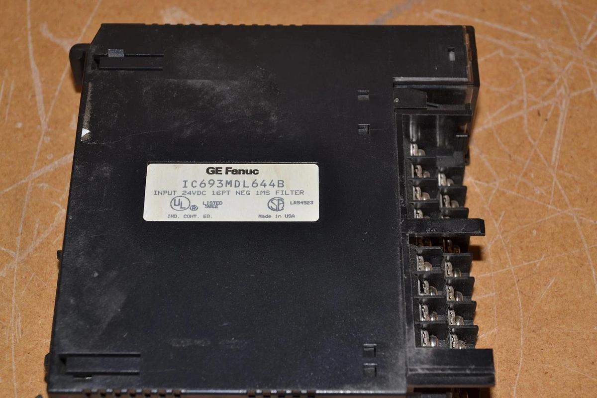 Used GE FANUC IC693MDL644B 24VDC 16PT INPUT MODULE NO COVER