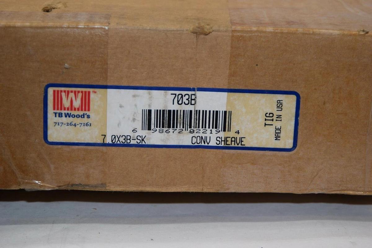 (NEW) TB WOODS 703B 7.0x3B-SK 3 Grooved Sheave
