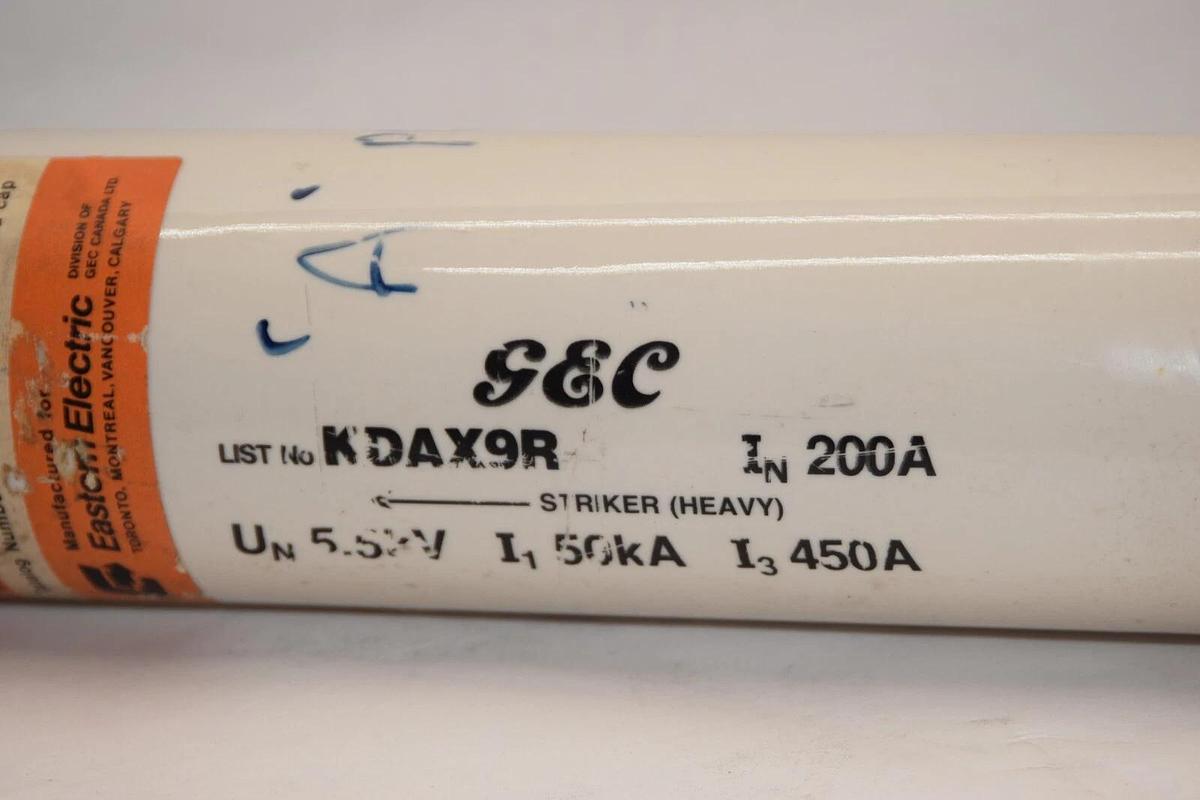(NEW) GEC STRIKER KDAX9R 200A 200 Amp Current Limiting Fuse