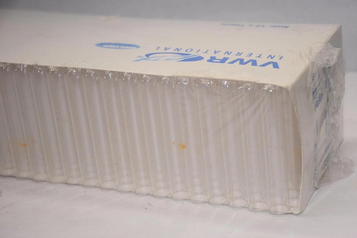 (NEW - Pack of 250) VWR 47729-570 12x75mm Disposable Cell Culture Tubes , Glass